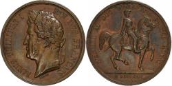 World Coins - France, Medal, L'Armée au Duc d'Orléans Prince Royal, 1842, Copper, Barre