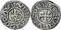 World Coins - France, Comté d'Anjou, Geoffroi II, Denier, ca. 1040-1060, Angers, Billon