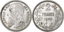World Coins - Belgium, Leopold II, 2 Francs, 2 Frank, 1909, Silver, , KM:59