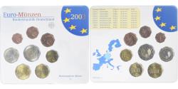 World Coins - Germany, Set 1c. to 2€, 2003, Hambourg, UNC, , Bi-Metallic