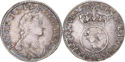 World Coins - Coin, France, Louis XV, 1/4 Ecu Vertugadin, 1717, Montpellier, réformé