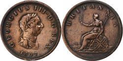 World Coins - Great Britain, George III, 1/2 Penny, 1807, Copper, , KM:662