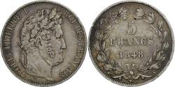 World Coins - Coin, France, Louis-Philippe, 5 Francs, 1848, Paris, , Silver