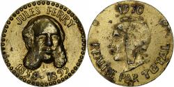 World Coins - France, Token, Collection Total, Jules Ferry, 1970, Brass,