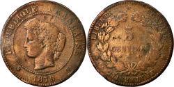 World Coins - Coin, France, Cérès, 5 Centimes, 1879, Paris, , Bronze, KM:821.1