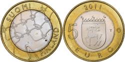 World Coins - Finland, 5 Euro, Province d'Åland, 2011, Vantaa, , Bi-Metallic, KM:177