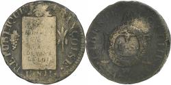 World Coins - France, Sol à la balance Françoise, 1793 / AN II, Lille, Métal de cloche
