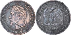 World Coins - Coin, France, Napoleon III, 2 Centimes, 1862, Bordeaux, , Bronze