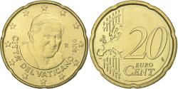 World Coins - VATICAN CITY, Benedict XVI, 20 Euro Cent, 2010, Rome, Brass, , KM:379