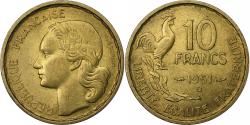 World Coins - France, 10 Francs, Guiraud, 1951, Beaumont - Le Roger, Aluminum-Bronze