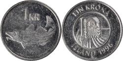 World Coins - Coin, Iceland, Krona, 1996