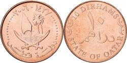 World Coins - Qatar, 10 Dirhams, 2006, MUNZE OSTERREICH, Bronze,