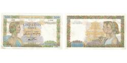 World Coins - France, 500 Francs, La Paix, 1941, 1941-08-28, EF(40-45), Fayette:32.21, KM:95b