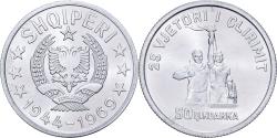 World Coins - Albania, 50 Qindarka, 1969, Aluminum, , KM:42