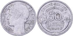 World Coins - France, 50 Centimes, Morlon, 1945, Castelsarrasin, Aluminum,