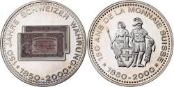 World Coins - Switzerland, Medal, 150 Ans de la Monnaie Suisse, 10 FRANCS, 2000