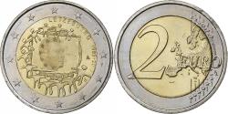 World Coins - Luxembourg, 2 Euro, 30 Years of European Union Flag, 2015, Utrecht, Bi-Metallic