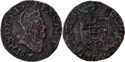 World Coins - Spanish Netherlands, Philip II, Liard, 1588, Arras, Copper,