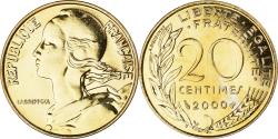 World Coins - Coin, France, Marianne, 20 Centimes, 2000, Paris, BU,