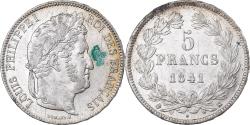 World Coins - France, Louis-Philippe I, 5 Francs, 1841, Bordeaux, Silver,