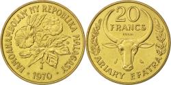 World Coins - Coin, Madagascar, 20 Francs, 1970, Paris, , Aluminum-Bronze, KM:E10