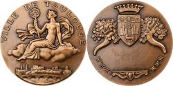 World Coins - France, Medal, Ville de Toulouse, 1986, Bronze, Guiraud,