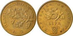 World Coins - Coin, Croatia, 5 Lipa, 2005, , Brass plated steel, KM:5