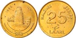 World Coins - Coin, MALDIVE ISLANDS, 25 Laari, 1996, , Nickel-brass, KM:71