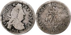 World Coins - France, Louis XIV, 4 Sols aux 2 L, 1692, Bordeaux, reformed, Silver,