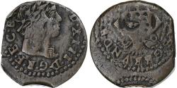 World Coins - Principality of Catalonia, Louis XIII, sizain, 1642, Gérone, Copper