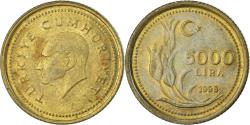 World Coins - Coin, Turkey, 5000 Lira, 1998