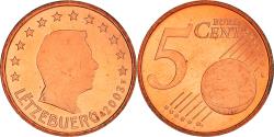 World Coins - Luxembourg, 5 Euro Cent, 2003, Utrecht, BU, , Copper Plated Steel