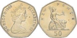 World Coins - Coin, Great Britain, Elizabeth II, 50 New Pence, 1969, , Copper-nickel