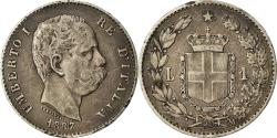 World Coins - Coin, Italy, Umberto I, Lira, 1887, Milan, , Silver, KM:24.2