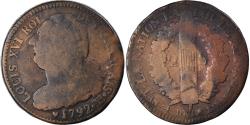 World Coins - Coin, France, Louis XVI, 2 Sols, 1792, Strasbourg, , Bronze, KM:612