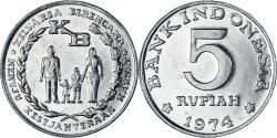 World Coins - Coin, Indonesia, 5 Rupiah, 1974