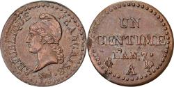 World Coins - France, 1 Centime, Dupré, AN 7, Paris, Copper, , Gadoury:76