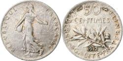 World Coins - France, 50 Centimes, Semeuse, 1912, Paris, Silver, , Gadoury:420