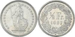 World Coins - Coin, Switzerland, 1/2 Franc, 1987