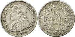 World Coins - Coin, ITALIAN STATES, PAPAL STATES, Pius IX, 10 Soldi, 50 Centesimi, 1868, Roma
