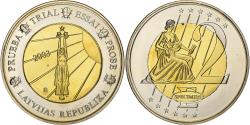 World Coins - Latvia, Medal, 2 E, Essai-Trial, 2003, Bi-Metallic,