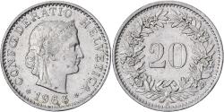 World Coins - Switzerland, 20 Rappen, 1966, Bern, Copper-nickel, , KM:29a