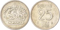 World Coins - Coin, Sweden, 25 Öre, 1958