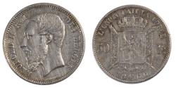 World Coins - Coin, Belgium, Leopold II, 50 Centimes, 1866, , Silver, KM:26