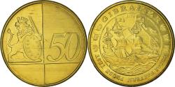 World Coins - Gibraltar, Fantasy euro patterns, 50 Euro Cent, 2004, , Brass