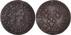 World Coins - Coin, France, Louis XIII, Double Tournois, 1639, Bordeaux, , Copper