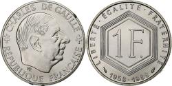 World Coins - France, Franc, Charles de Gaulle, 1988, Paris, FDC, Nickel,