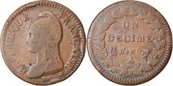 World Coins - Coin, France, Dupré, Decime, AN 5, Paris, , Bronze, KM:644.1