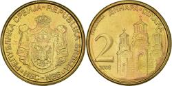 World Coins - Coin, Serbia, 2 Dinara, 2006, , Nickel-brass, KM:46