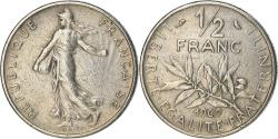 World Coins - Coin, France, Semeuse, 1/2 Franc, 1969, Paris, , Nickel, KM:931.1
